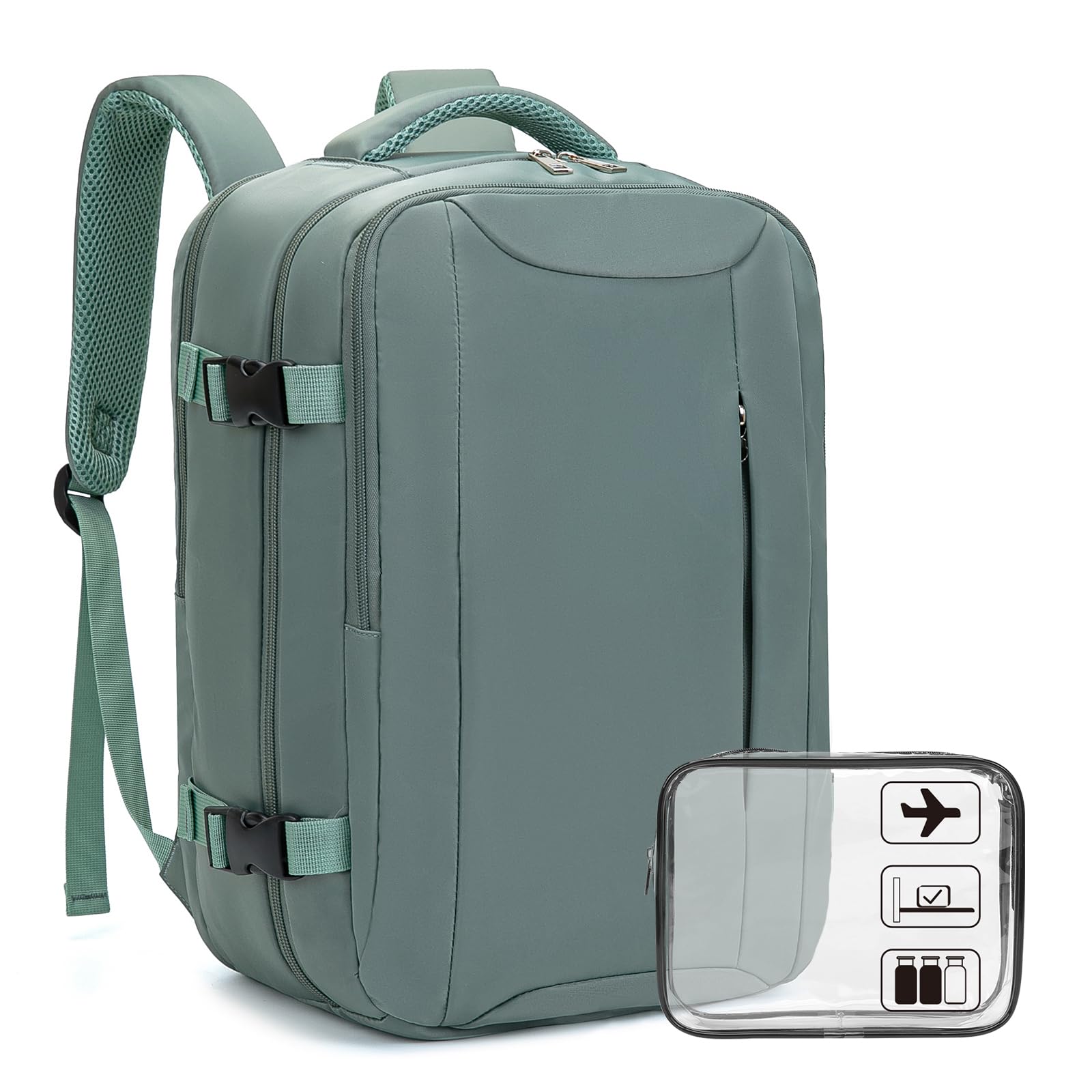 for Ryanair Cabin Bags 40x30x20, Travel Backpack with TSA Approved Clear Bag, Travel Bag 40x20x25 Underseat Carry-ons Hand Luggage Bag for Travelling Casual Daypack for Ryanair Plane