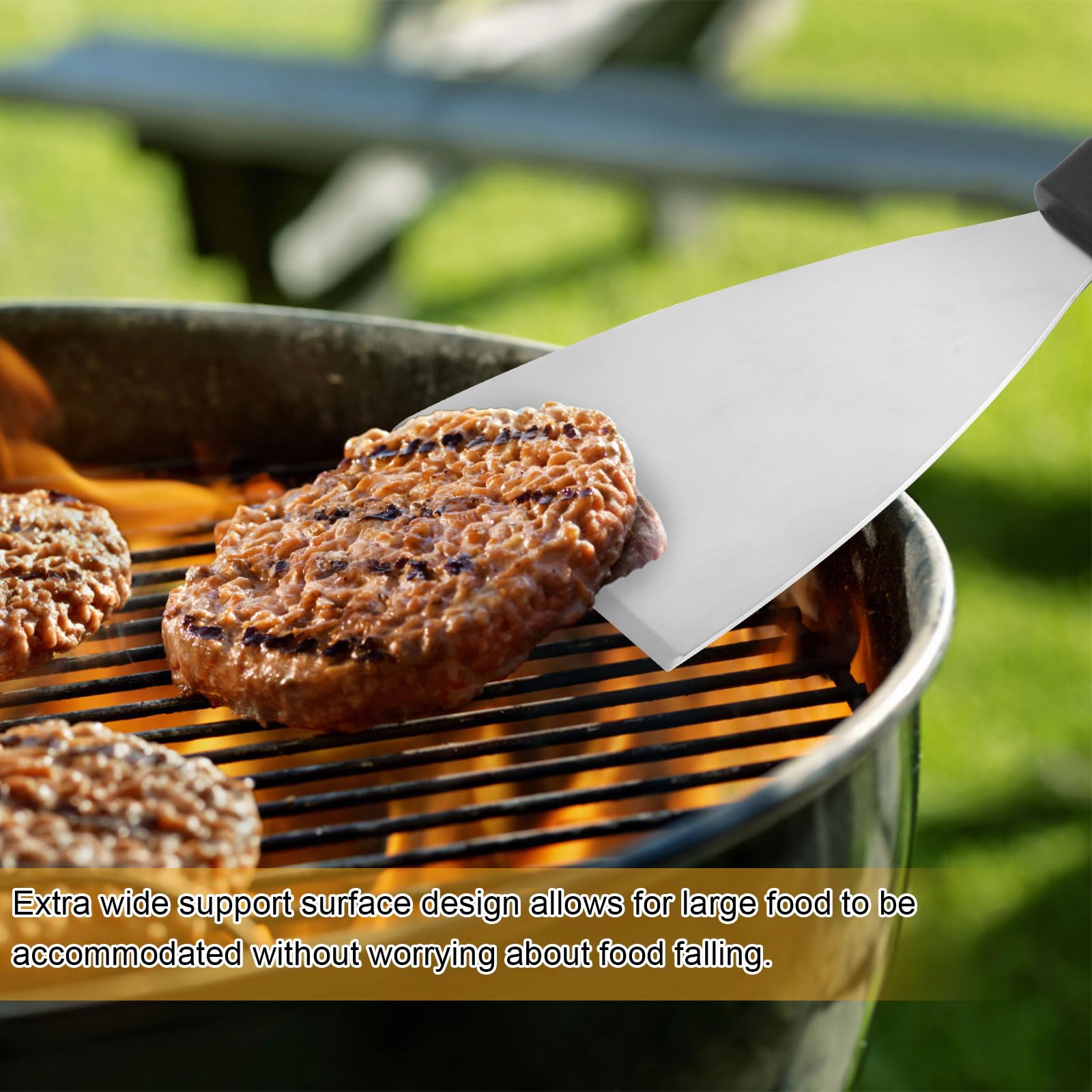 Spatules pour barbecue en acier inoxydable avec crochets Lot de 2 Smash Burger Teppanyaki