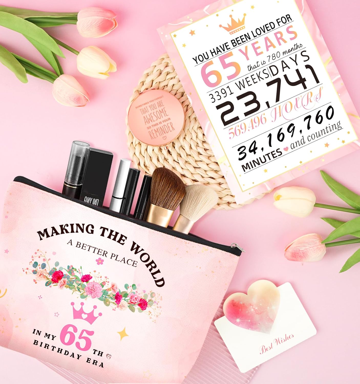 65th Birthday Gifts For Women, Happy 65th Birthday Gifts For Her Mom Sister Wife Best Friend Turning 65, Unique Gift For 65 Year Old Woman Birthday, Funny Birthday Decorations Gift Ideas - Image 3