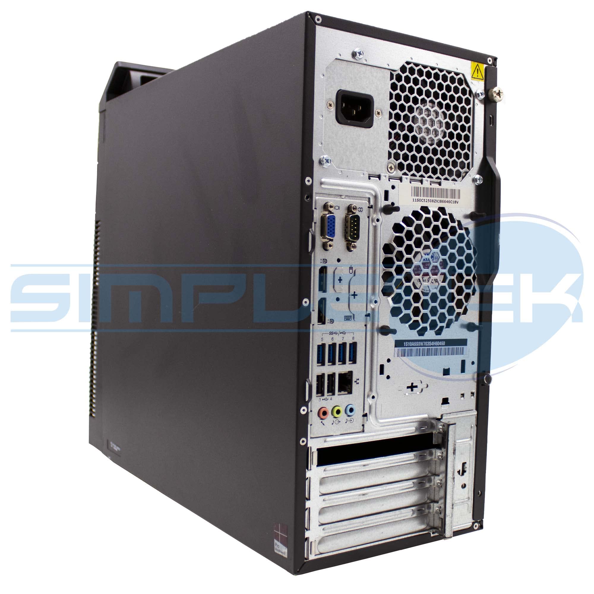 Lenovo Computer DESKTOP M93P i7 4770 Fino a 3.9 GHz PC FISSO Gaming Grafica professionale VideoEditing SmartWorking Aziendale (Ricondizionato) (Con Antenna WiFi USB, 16GB RAM SSD 480GB)