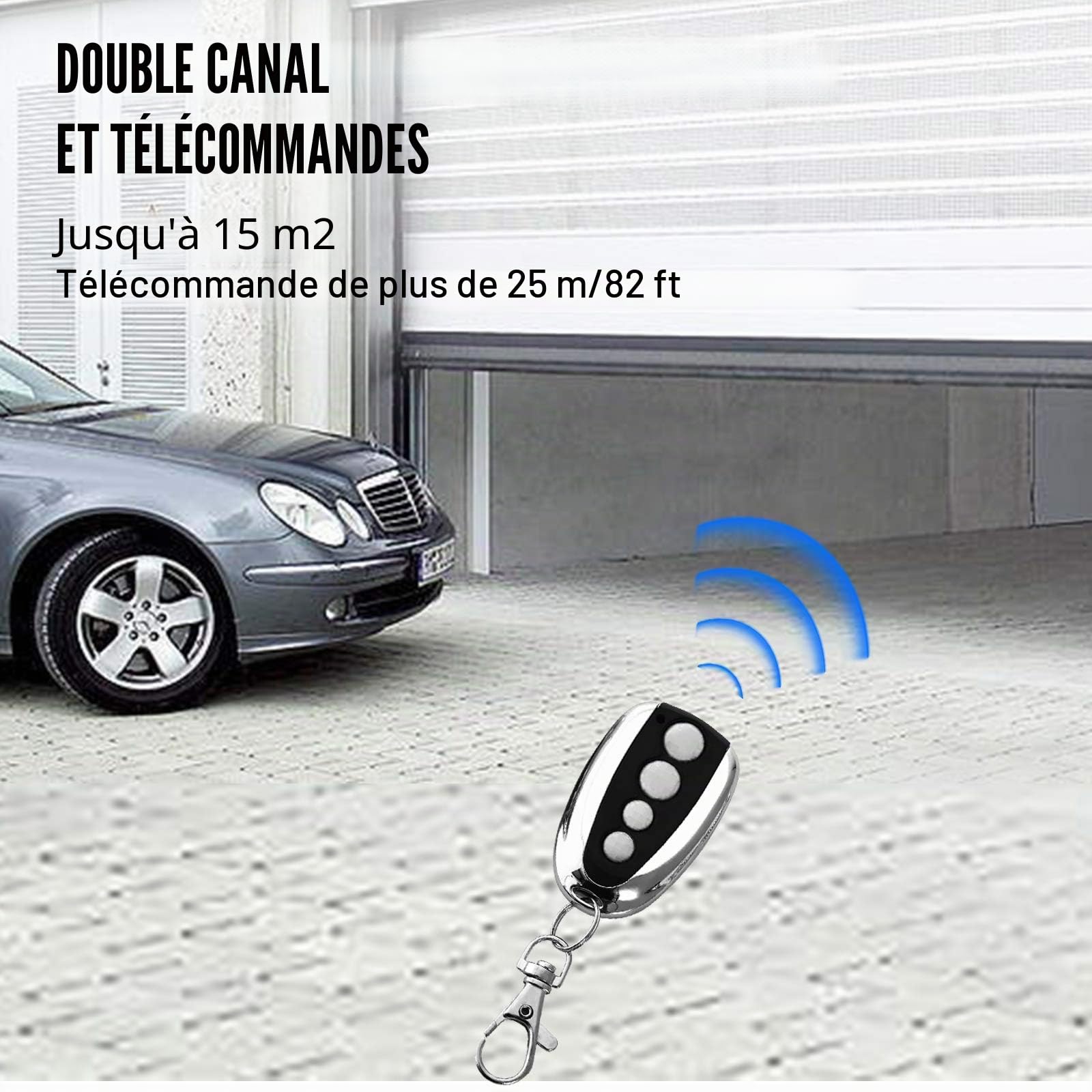 Motorisation Portail de Garage Automatique Code Roulant 800 N Complet pour Porte Basculante 154W max Portail Électrique a Vérin avec Code Roulant, Portes Sectionnelles et Portes Basculantes