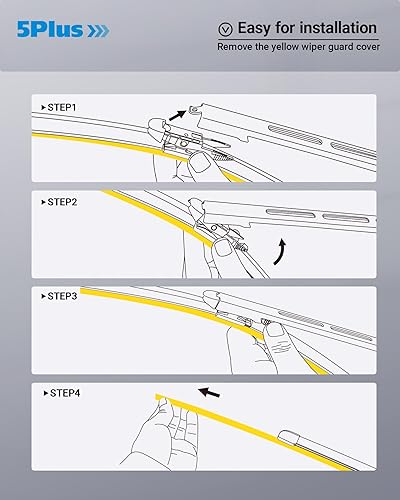 Miniatura 103 de Repuestos de limpiaparabrisas de 26 pulgadas (paquete de 4), repuestos de limpiaparabrisas de repuesto para automóvil, tamaño ajustable de 26