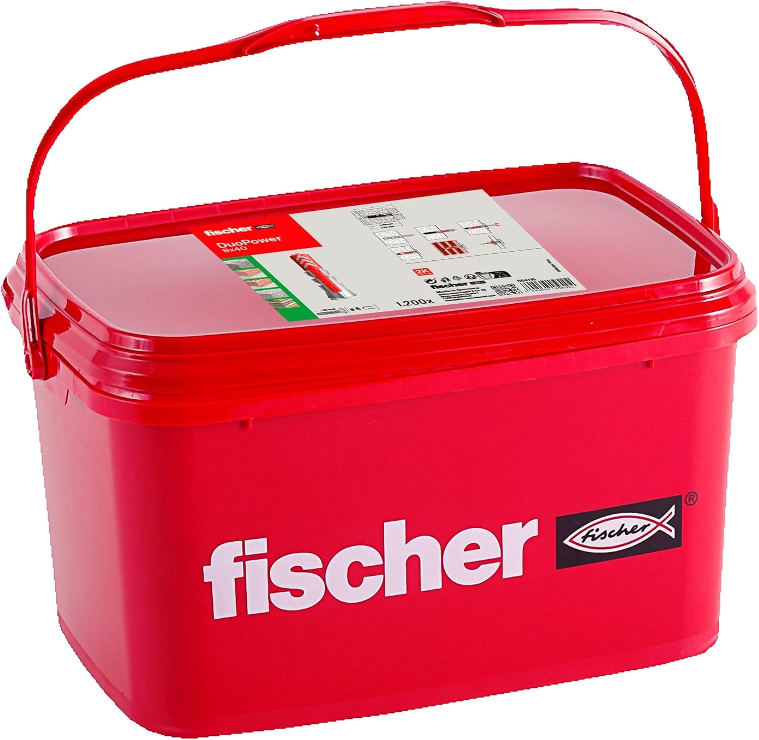 Fischer 564116 DuoPower Plug 1200pcs 8x40 mmhigh grip 2 components