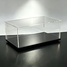 akrilik kutu  effaf Akrilik Te hir Kutusu 25 30 40 45 50 60 cm Boy, Modeller  in Montajl  Toz Ge irmez Vitrin, Plastik Saklama Kutular Black Base,35x25x25cm