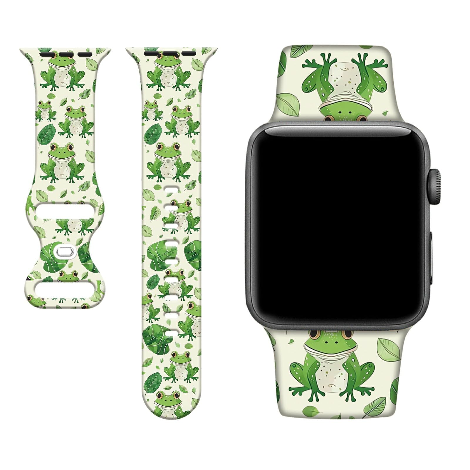 Funny Watch Bands Compatible with Apple Watch 45mm/44mm/42mm/41mm/40mm/38mm for Women Men, Stylish Soft Silicone Replacement Strap for iWatch Ultra SE