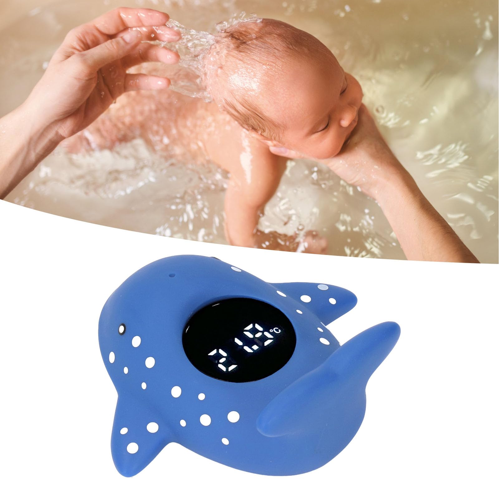 Termometro da Bagnetto per Bambini Whale Termometro Digitale per Acqua Ad Alta Definizione Intelligente per Vasca da Bagno per Neonati