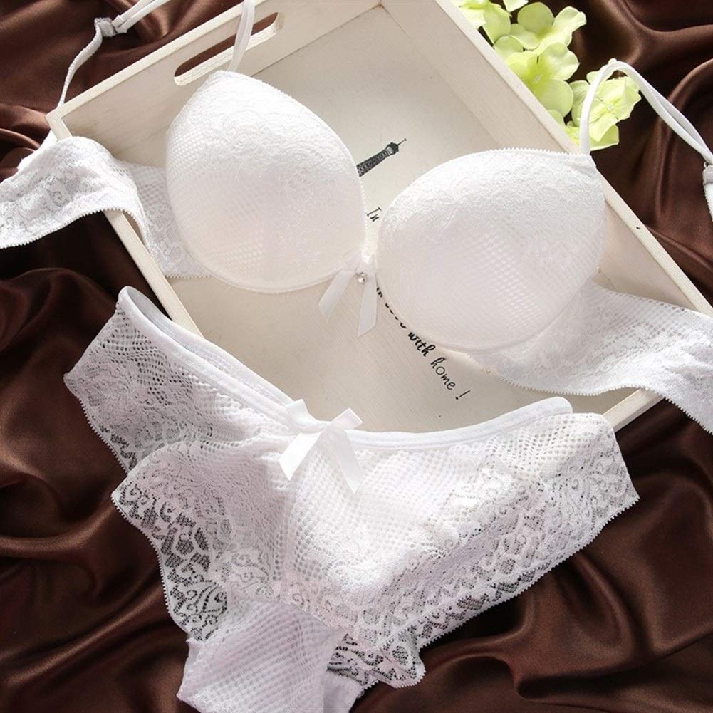 ※値下げしました※【ワタベ購入品】ホワイト コルセット64ブラE65 レース装飾 ニッセン ブラジャー AAA65-B80 プチ胸サイズ 花柄刺しゅう
