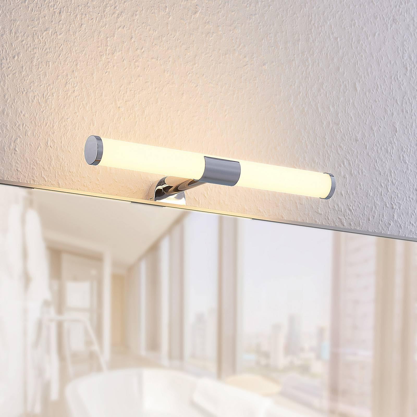 Lindby LED Lámpara de pared Naili (Moderno) en Plateado hecho Plástico e.o. para Cuarto baño (1 llama, lámparas, aplique