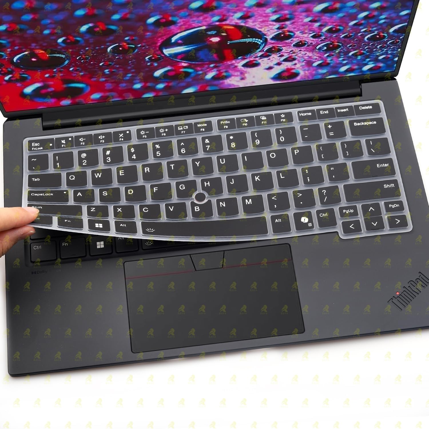 RAYA Silicone Keyboard Cover for Lenovo Thinkpad E14 (Gen7) Thinkpad L14 (Gen6) Thinkpad T14 (Gen5/Gen6) Thinkpad P14s (Gen5/Gen6) Laptops [Will NOT FIT for Other Gen Model of Thinkpad] (Black) — Amazon image 5