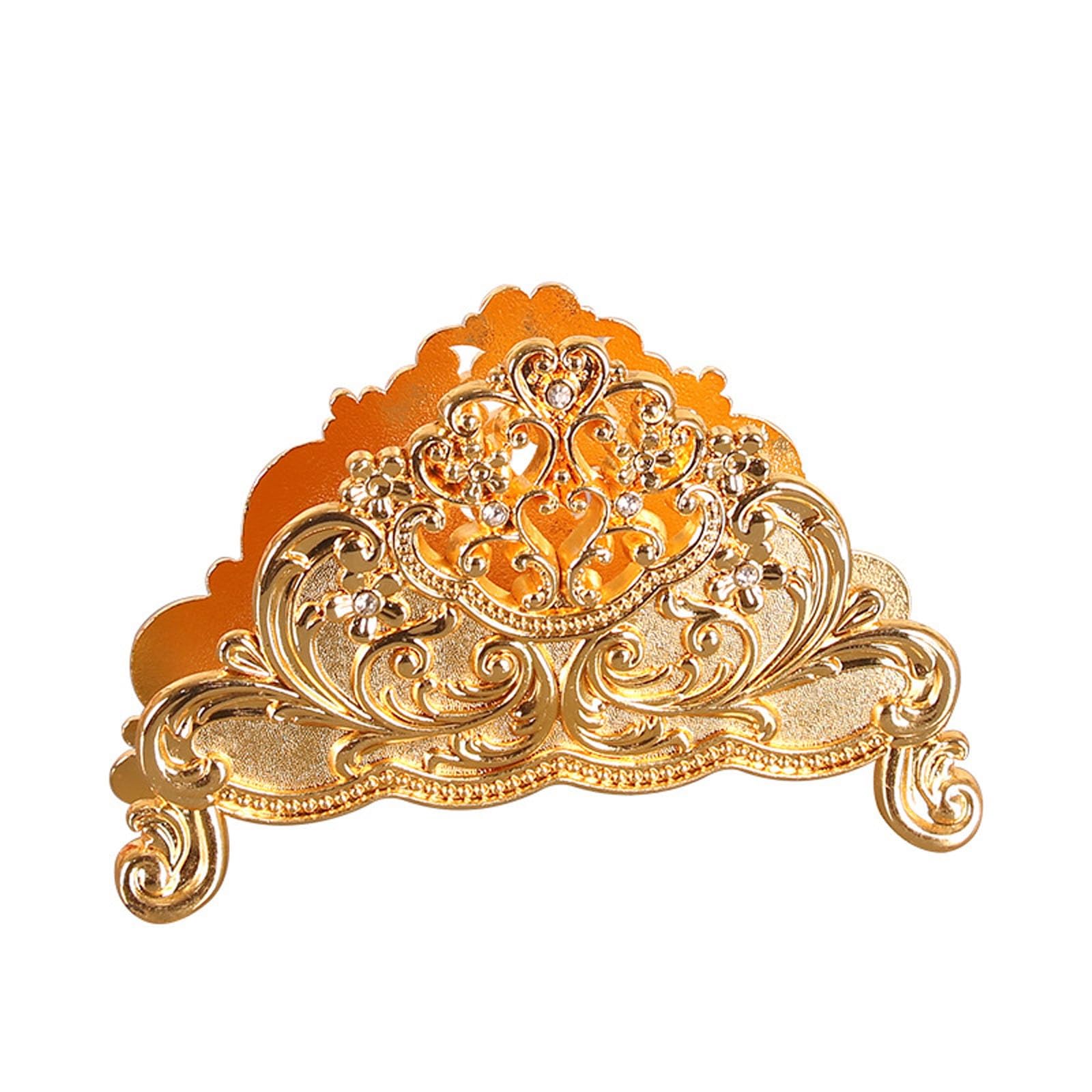 UZAMIRLEX Napkin Holder for Table, paper napkin dispenser made of metal, vintage freestanding tissue dispenser, iron napkin dispenser(Gold)