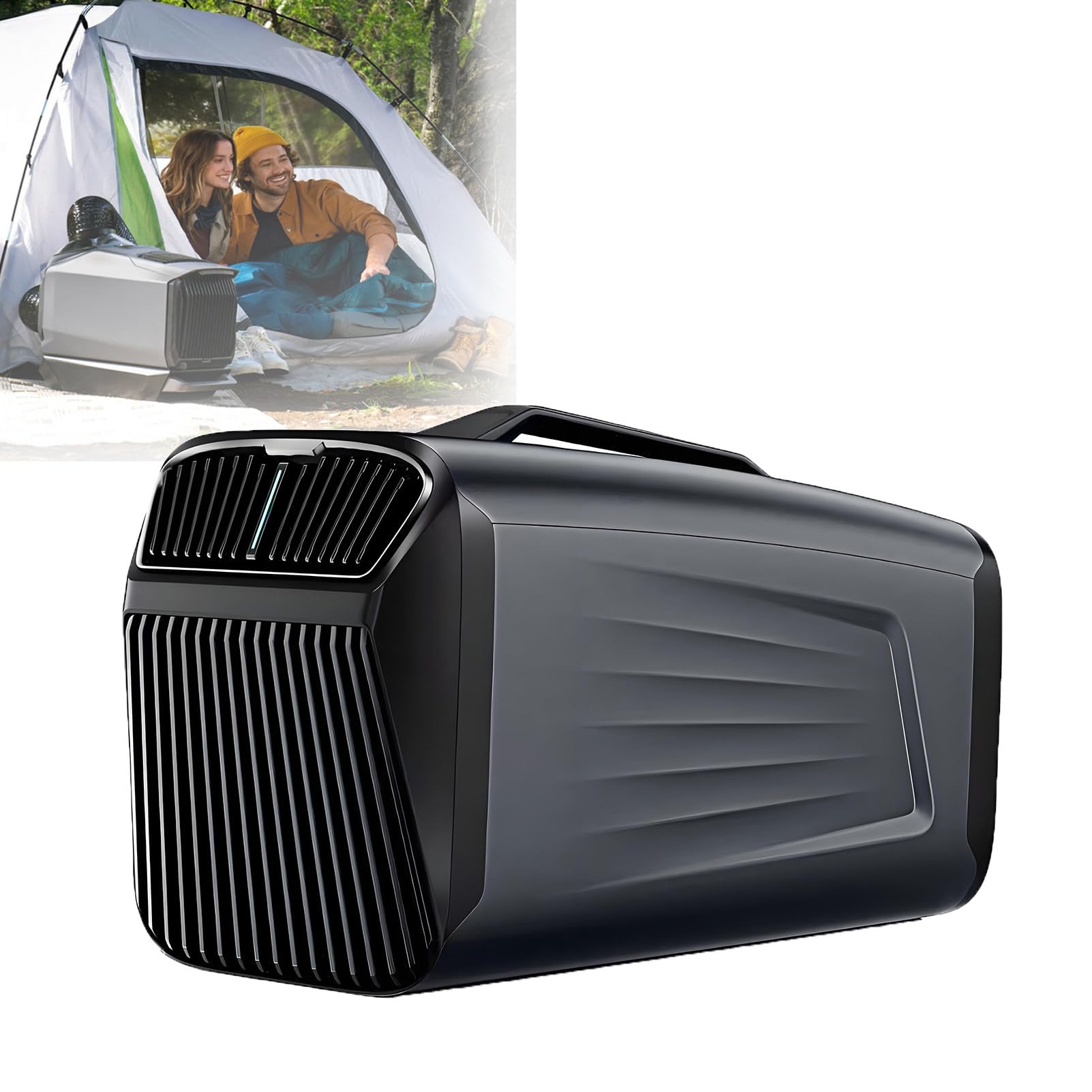 EpyGnom Portable Air Conditioner, Fast Cooling Dehumidifier, 5200BTU 400W RV AC Unit with Touchscreen + Remote Control, for Camping Tent, RV, Car, Truck, Van and Fishing Grey