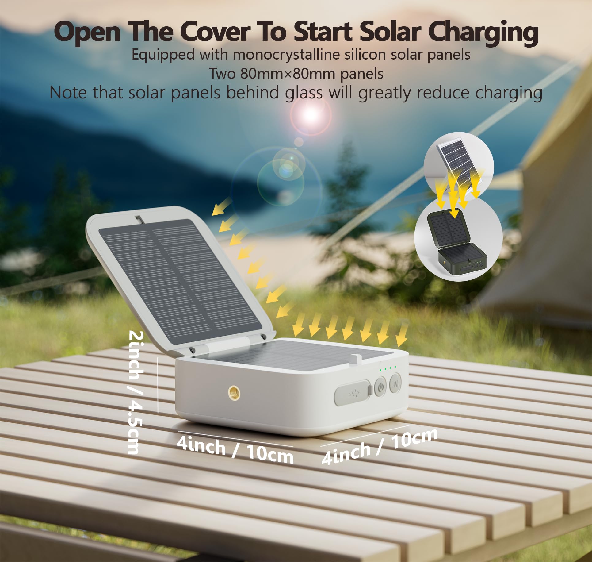 Lanterna da campeggio solare ricaricabile, 5000 mAh, luci da campeggio 3000 lm, luci da campeggio fino a 144 ore, 5 modalità di illuminazione, lanterne impermeabili IPX5 per interruzioni di corrente