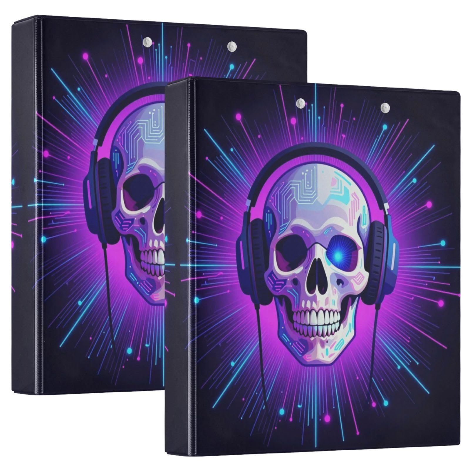 Raccoglitore con raccoglitore integrato Appunti Dj per Musica Skull