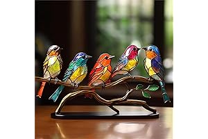 Double-Sided Stained Glass Hummingbird Desktop Ornaments