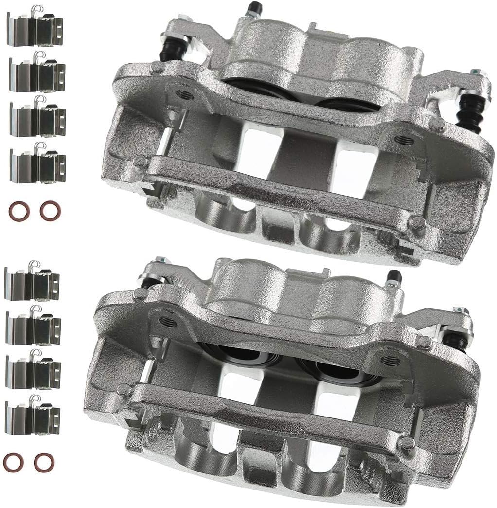 A-Premium Front Disc Brake Caliper Assembly with Bracket Compatible with Select Chrysler, Dodge, Ram and Volkswagen Models - Town & Country 12-16, Grand Caravan 12-18, C/V 13-15, Routan 12-14, 3.6L