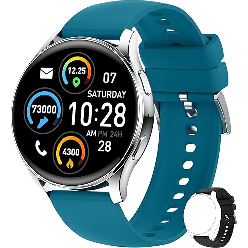 Smart Watch for Men Women Fitness: (Make/Answer Call) Bluetooth Smartwatch for Android Phone iPhone Compatible Waterproof Sport Running Digital Watches Blood Pressure Heart Rate Monitor Sleep Tracker