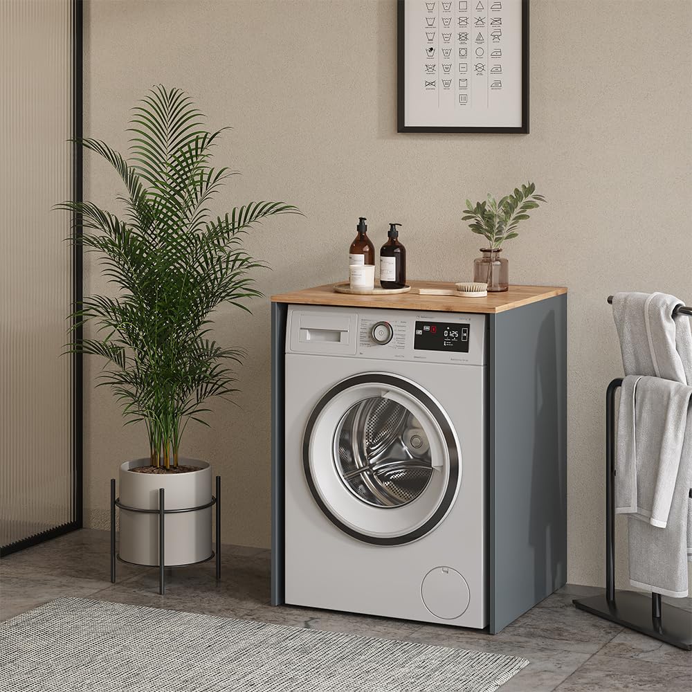Vicco Armoire Machine à Laver Viktor, Anthracite/chêne doré, 68x88.2cm, pour Un Rangement Peu encombrant au-Dessus des Machines à Laver
