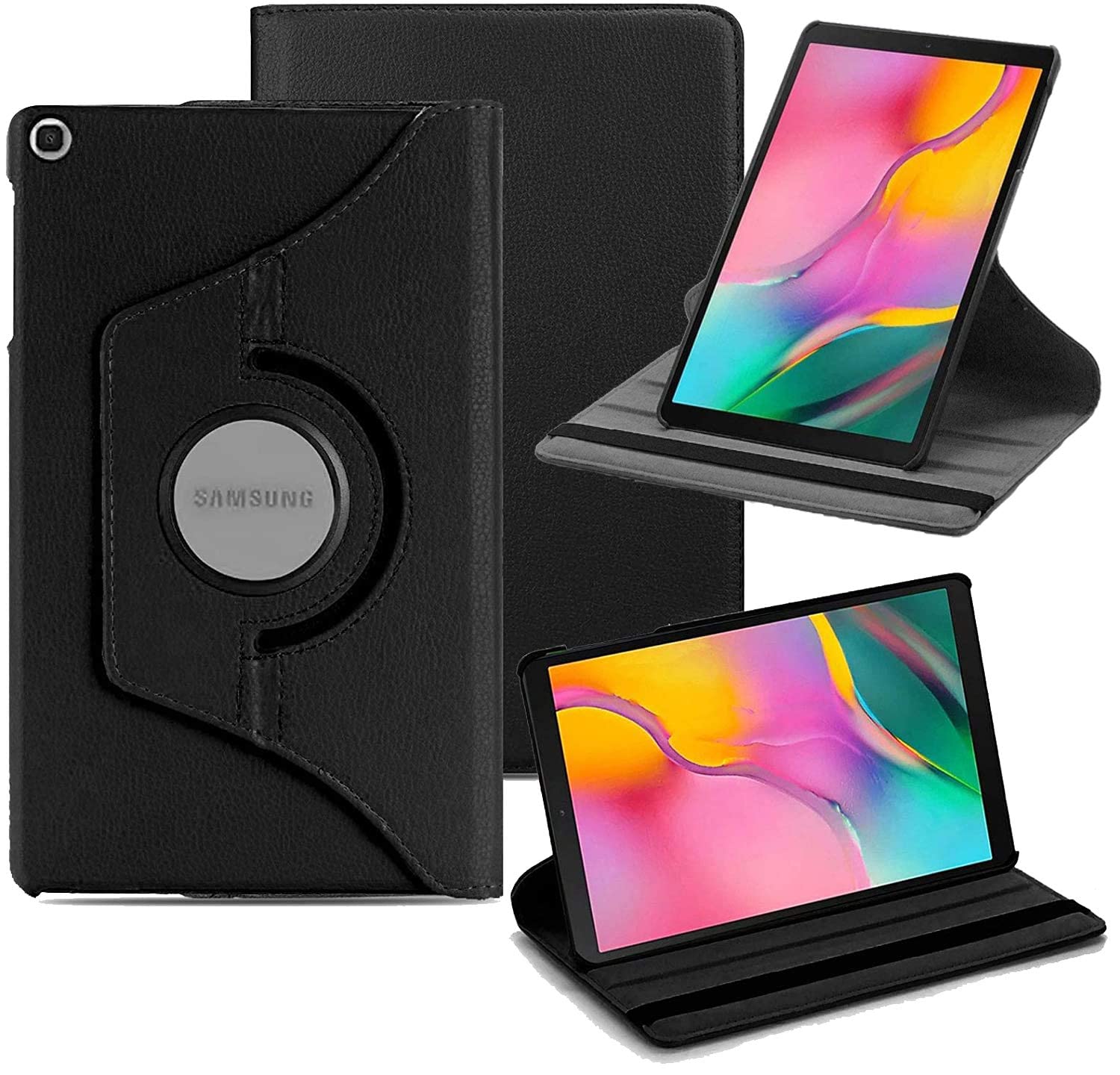 Glasgow Tablet Case Cover for Samsung Galaxy Tab A 10.1 inch 2019 SM-T510 / SM-T515 with Auto Sleep/Wake - 360 Degree Rotating Flip Case Protective Cover for Online Classes - Black (B09YM7KSBP) Amazon Price History, Amazon Price Tracker