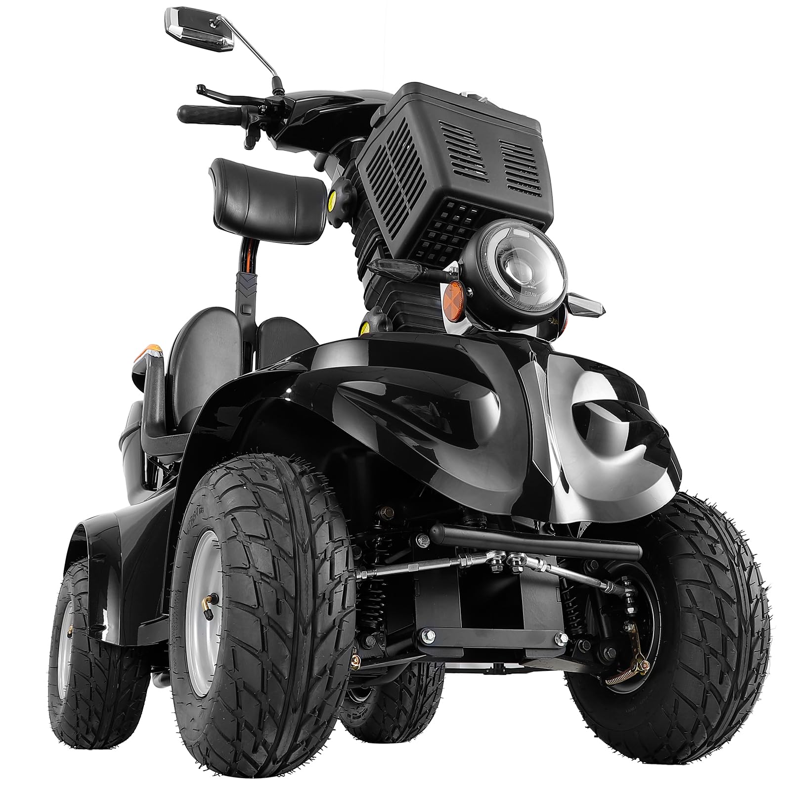 Heavy Duty Mobility Scooters for Seniors, 4 Wheel Mobility Scooters for Old People, Easy to Install and Drive for Elderly (Black)