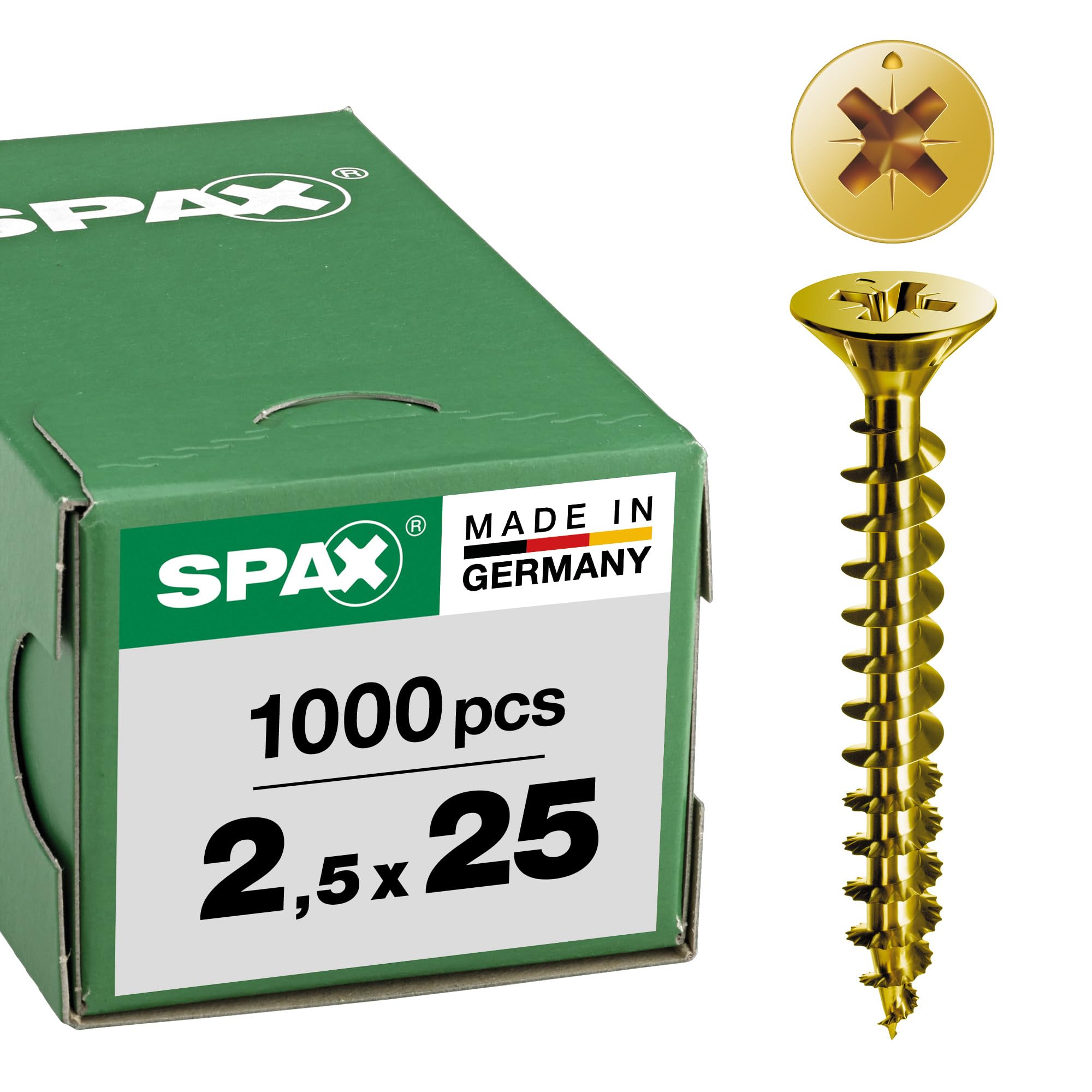 Spax Galvanised Yellow Universal Screw, 1081020250255