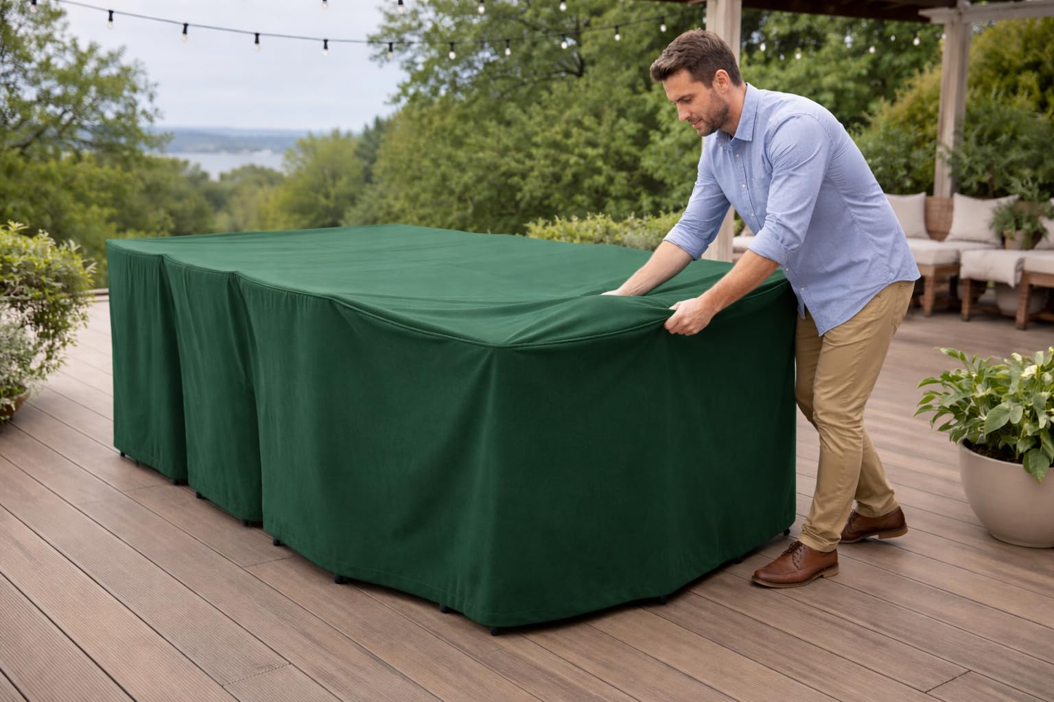 HBCOLLECTION Housse pour salon table de jardin 270cm imperméable respirante gamme HB-plus