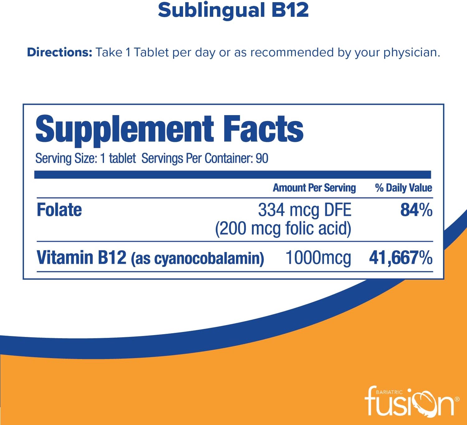 Buy Bariatric Fusion Sublingual B12 Vitamin Cherry Berry Flavored