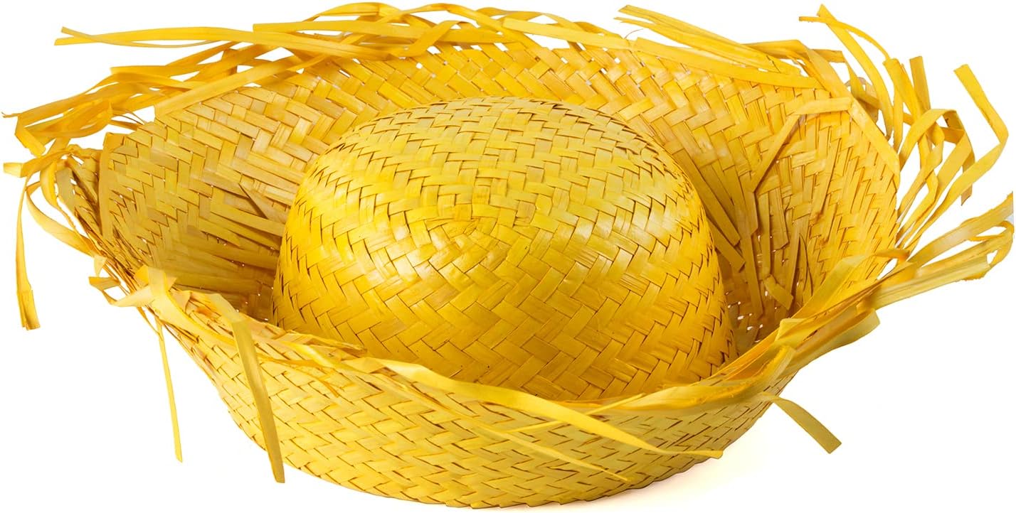 Funny Party Hats Beachcomber Hat – Hawaiian Luau Hat – Farmers Hat – Straw Costume Hat