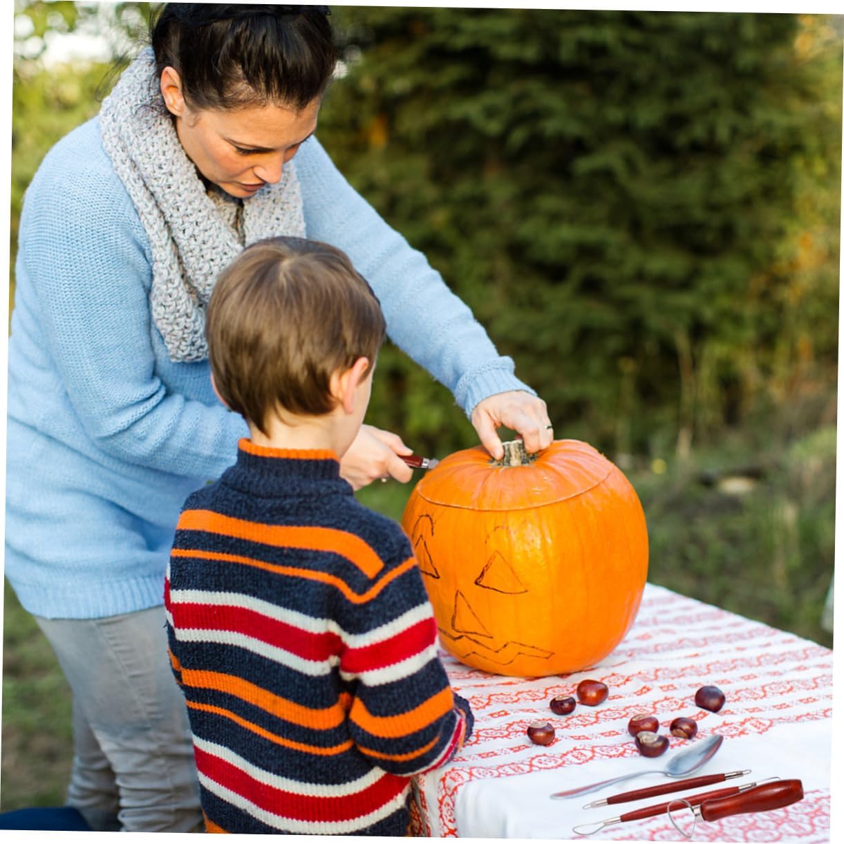 Halloween Pumpkin Carving Set Timber Metal Professional Carving Tool