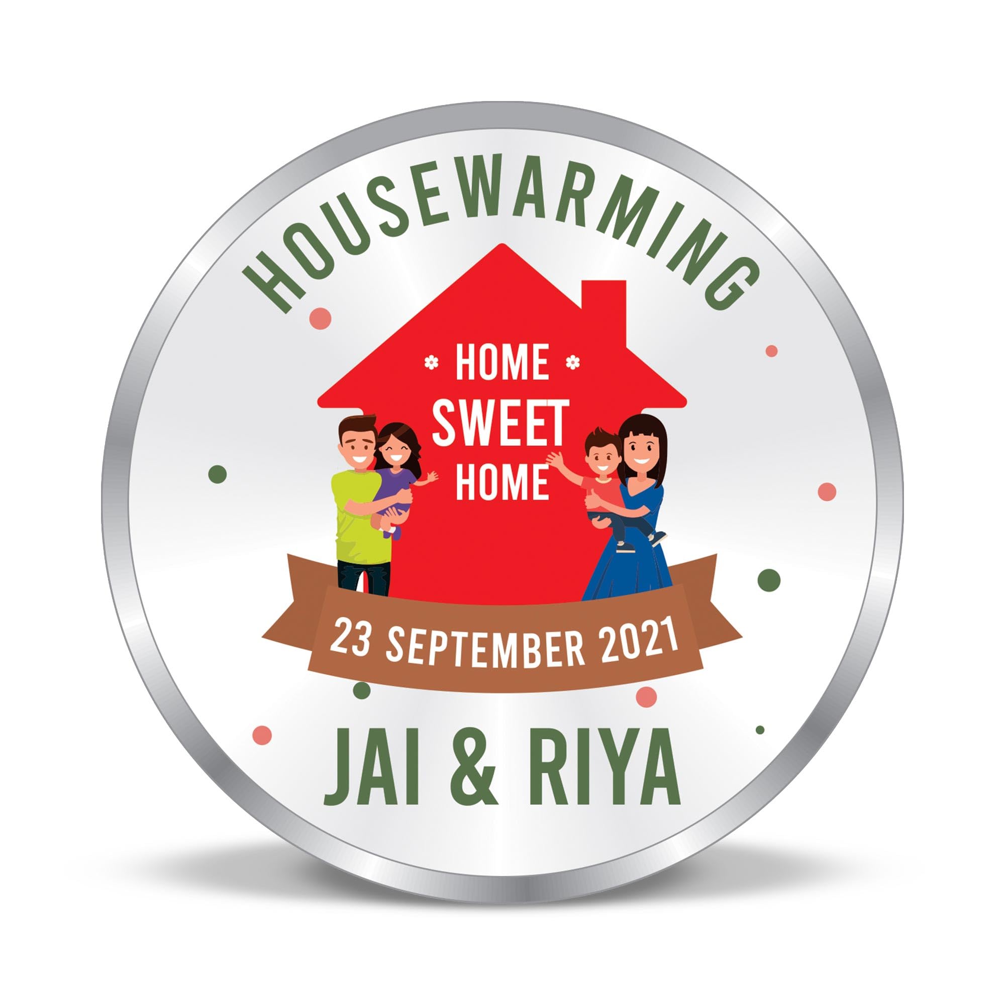 BIS Hallmarked Personalised Grah Pravesh House Warming 999 Pure Silver Coin by ACPL-image-39