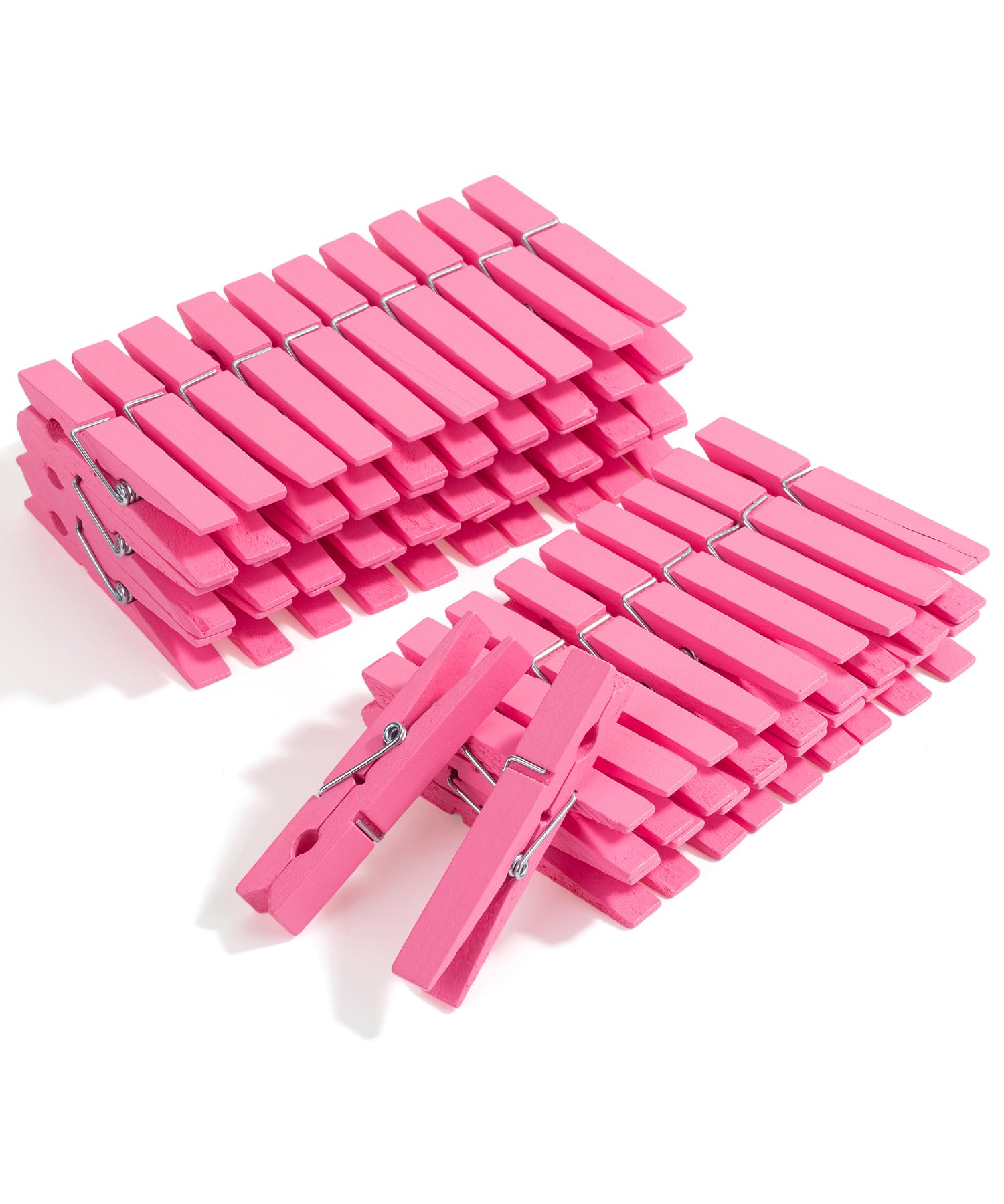 Mr. Pen- Natural Wood Clothespins, 50 Pack, 2.9 Inch, Pink, Rust Resistant