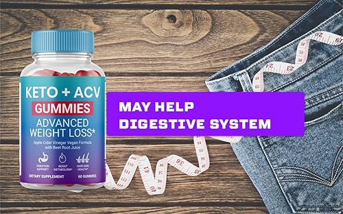 Miniatura 7 de Paquete de 1 gomitas Keto ACV para pérdida de peso avanzada*, gomitas Keto ACV de vinagre de sidra de manzana para perder peso (60 ositos de gomita