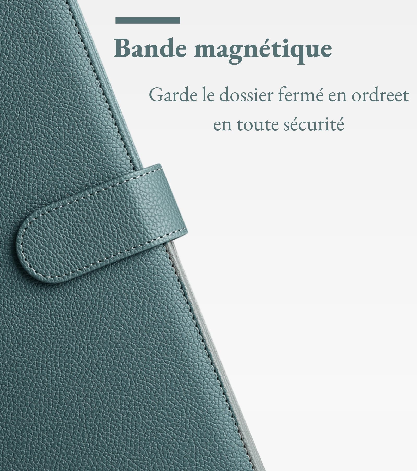 Mymazn Porta Documenti A4, Porta Documenti in Fodero, Pochette Porta Documenti, Porta Blocco A4, Organizzatore per Documenti, Trieur, Portfolio con Pianelle, Porta-moduli (Grigio Verde)