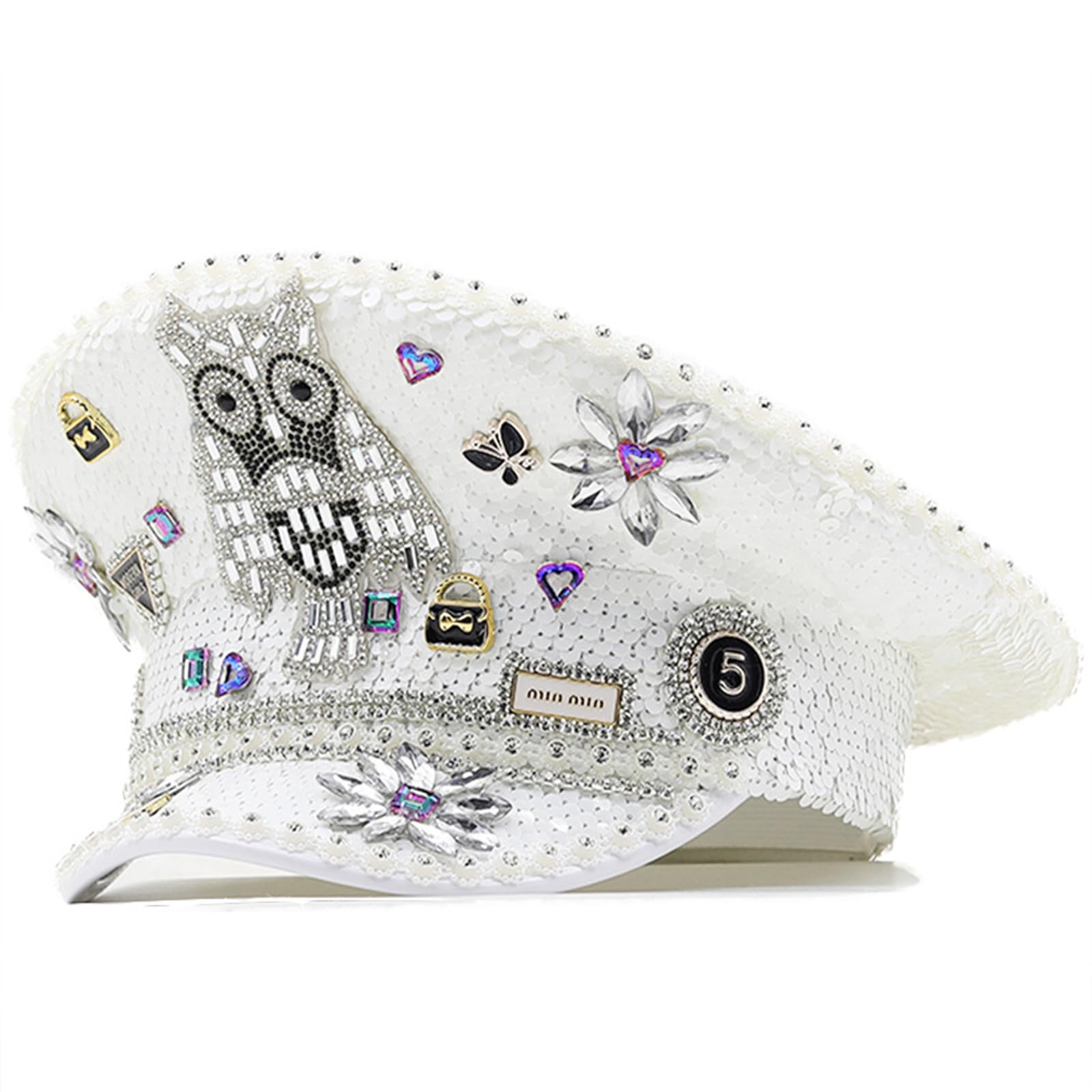 Cappello da Capitano ingioiellato Cappello da Marinaio in Pesante Regalo a per Ragazze Ragazzi Copricapo per Carnevale Festival Musicale Marinaio Donna