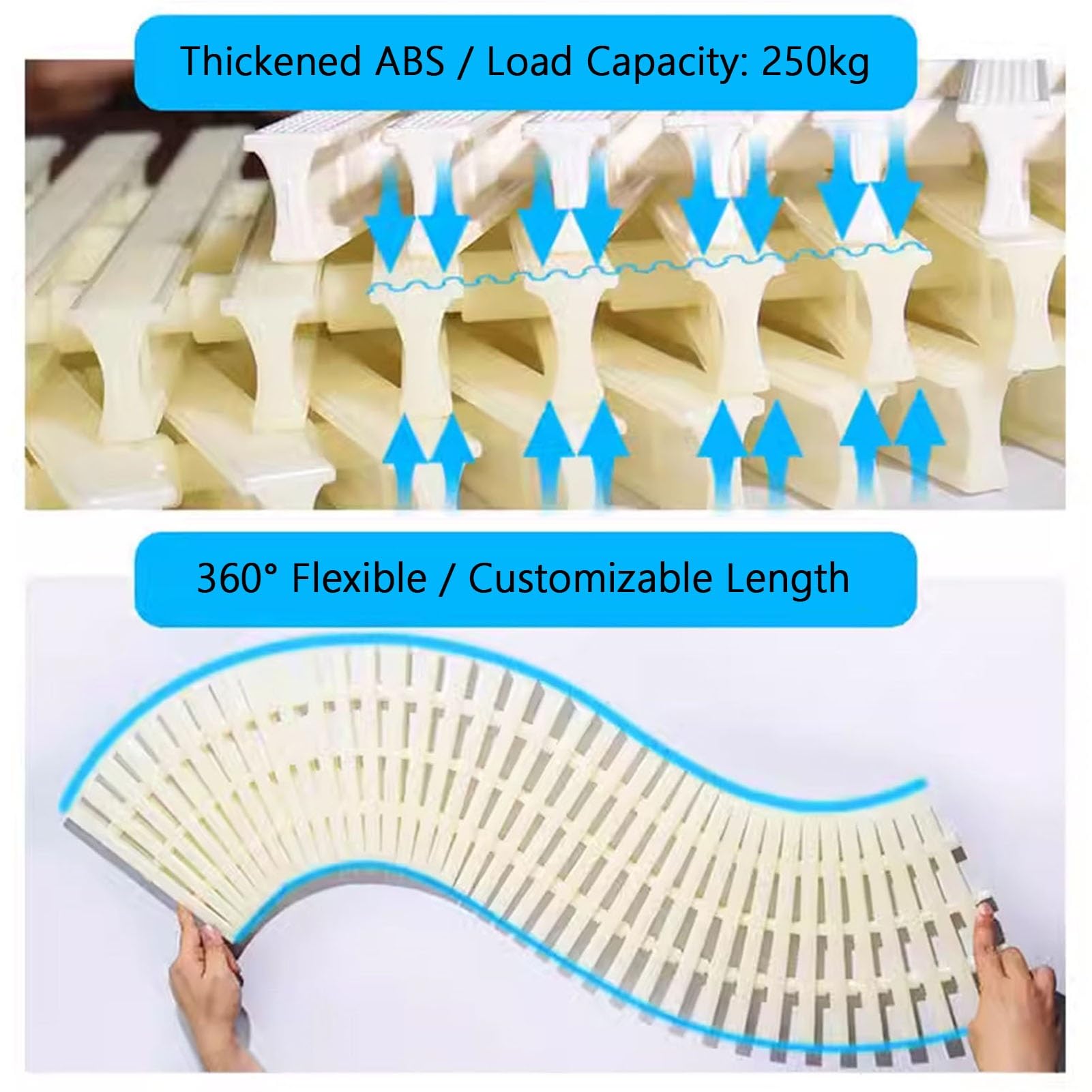 Generico Griglia di Scarico per Piscina, Set da 15 Pezzi in ABS Antiscivolo, Portata 250 kg, Design componibile per terrazze, patii e vialetti - 18 cm ciascuno