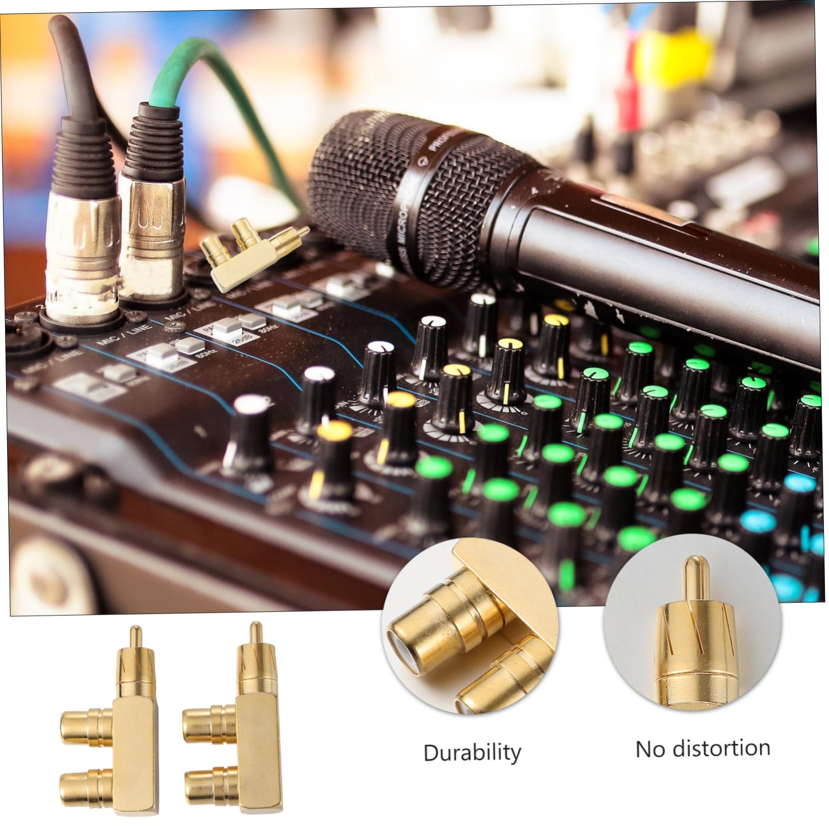 Mikikit 6stücke Audio Splitter Adapter Rechter Frauen Für Tv Verstärker Mixer Und Enge Räume Hochwertige Konstruktion Platzsparend Und Langlebig