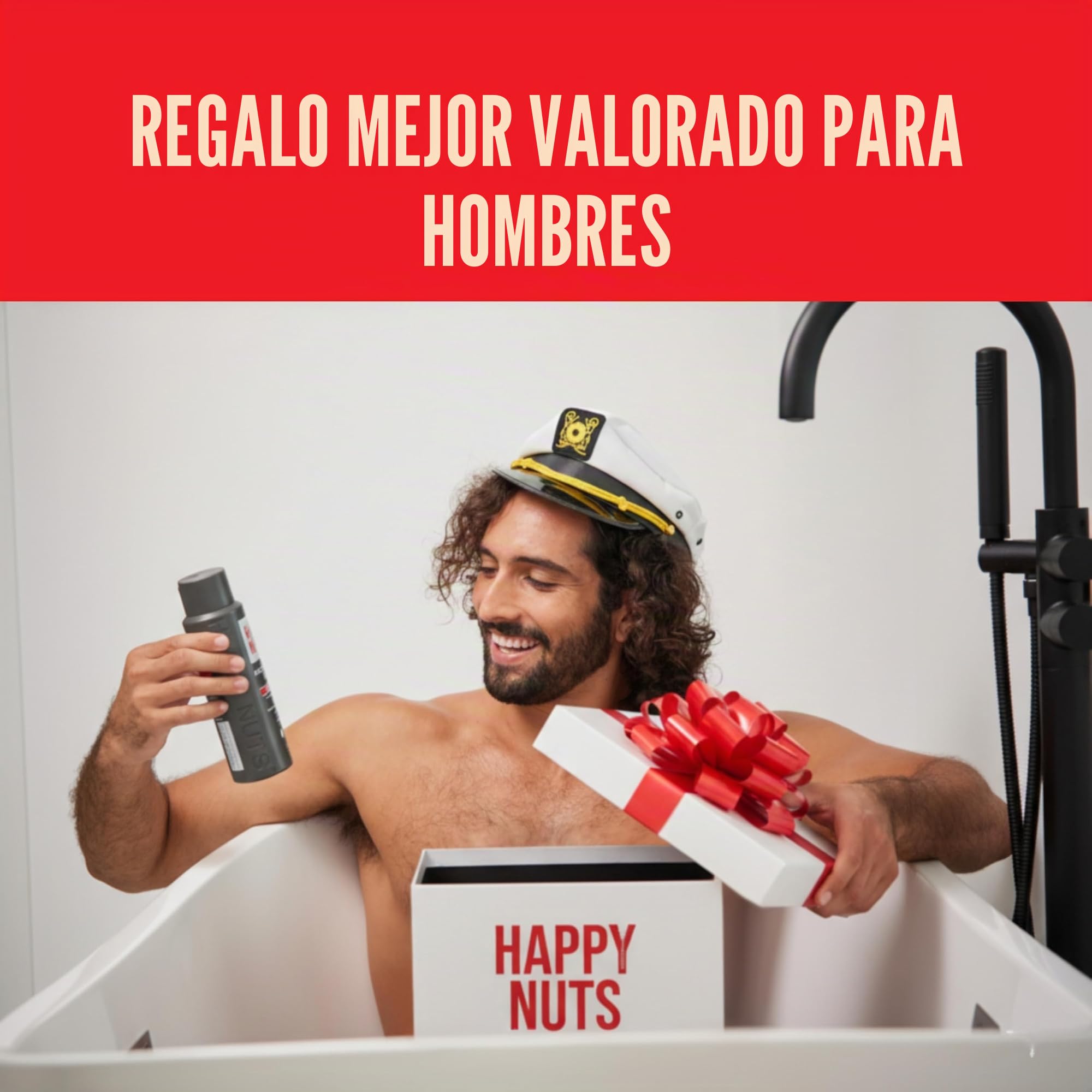 HAPPY NUTS The Ballber PRO - Recortadora eléctrica de vello corporal para hombres, juego de aseo personal para hombres, afeitadora impermeable IPX7 para zonas de difícil acceso (Ballber Pro)
