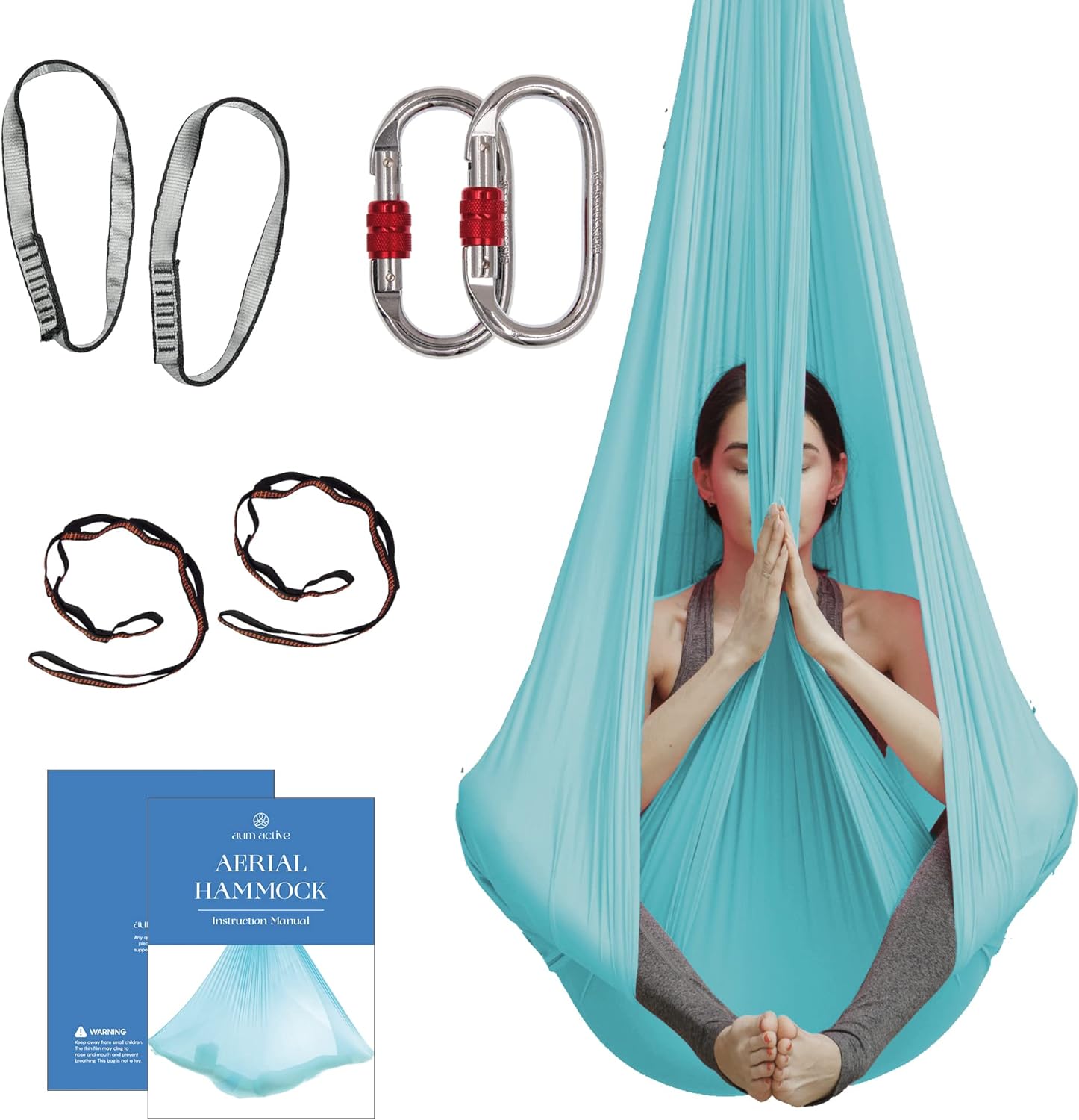 Aum Active Aerial Yoga Hammock Durable Aerial Silk with Extension