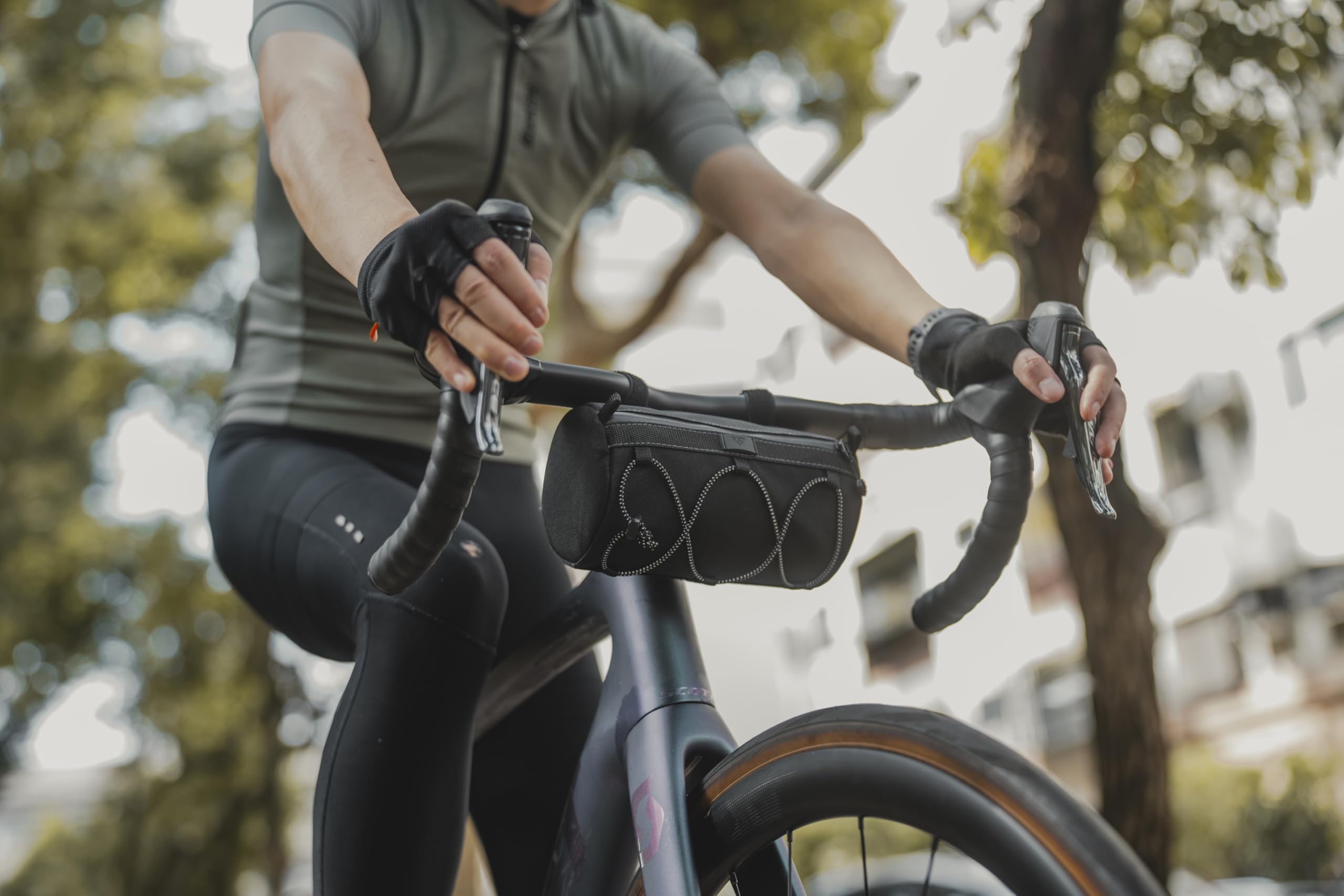 Topeak Tubular BarBag Slim Borsa da Manubrio per Bicicletta 1,5 L, Nera