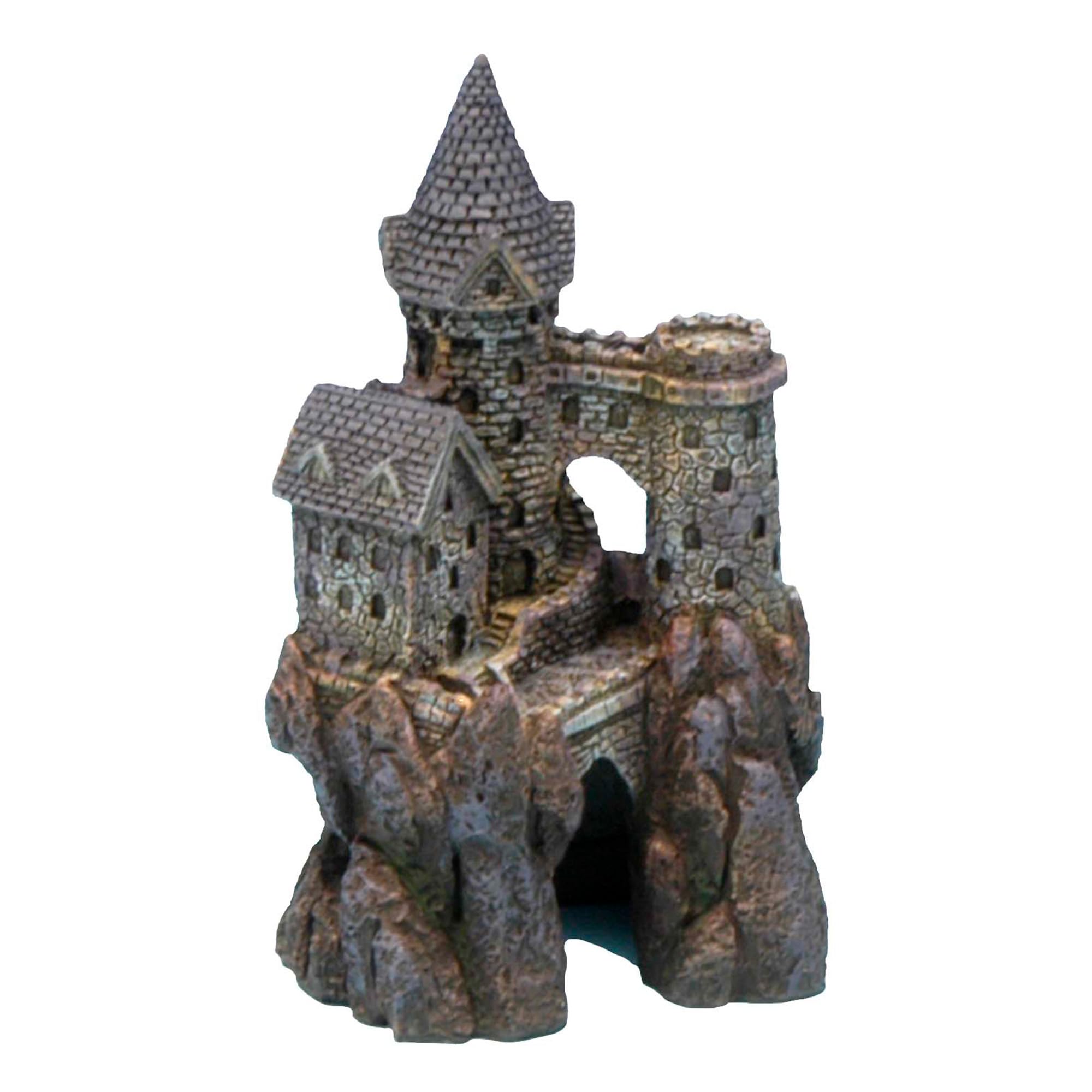 Penn-Plax Age-of-Magic Wizard’s Castle Aquarium Decoration – Safe for Freshwater and Saltwater Fish Tanks – Small