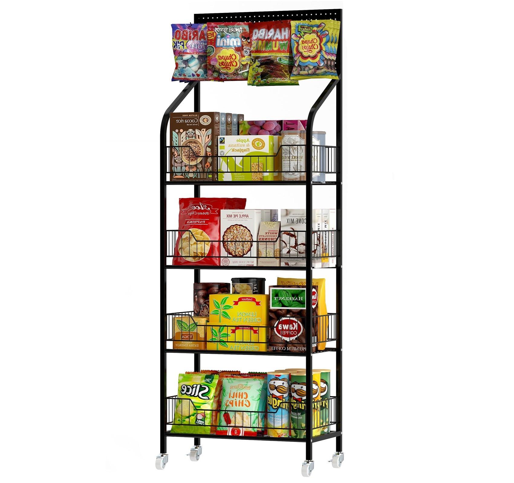 Amazon.com: Nisorpa 4 Tier Supermarket Retail Display Rack, Free ...