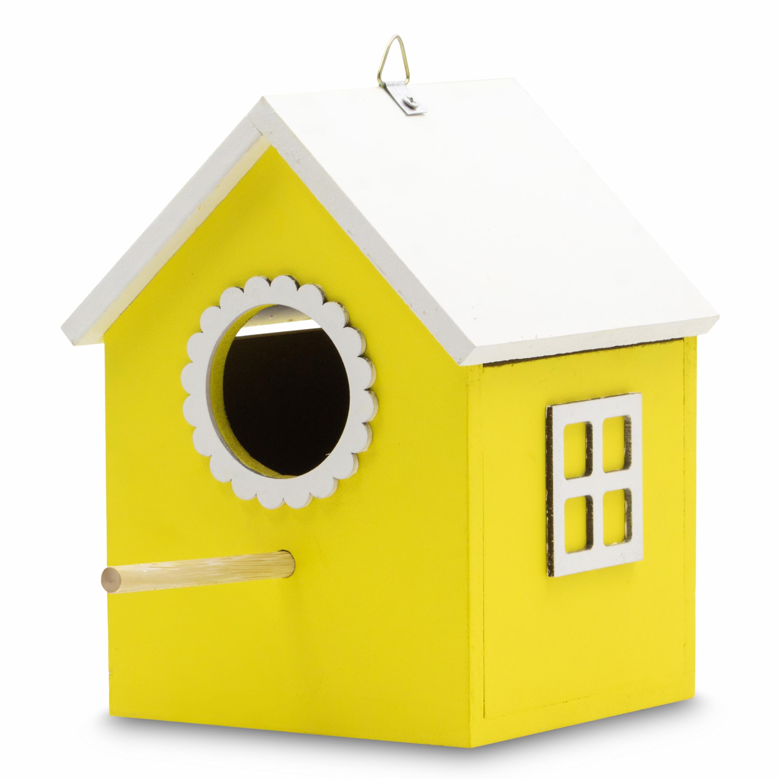 Birdhouse for Sparrows & Hummingbirds - Yellow Nesting Box -1 Birdhouse for Sparrows & Hummingbirds - Yellow Nesting Box -1