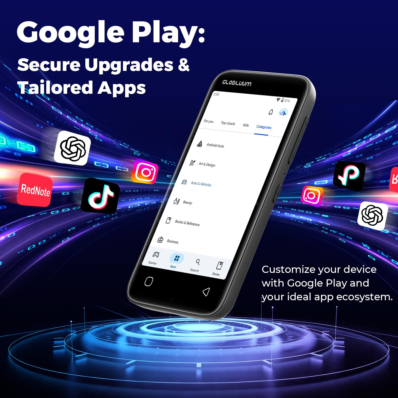 Reproductor MP3 de 96 GB con Bluetooth 5.0 y WiFi, reproductor de música con Spotify, Audible, Amazon Music, Pandora, Libby, Spotify Kids, pantalla táctil de 4 pulgadas, reproductor de MP4 Android con
