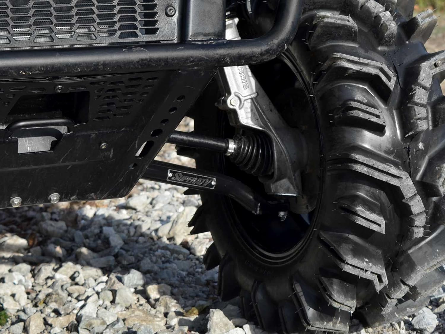 SuperATV High Clearance Front A-Arms for Polaris Ranger Models- 1.5'' Forward Offset - Black