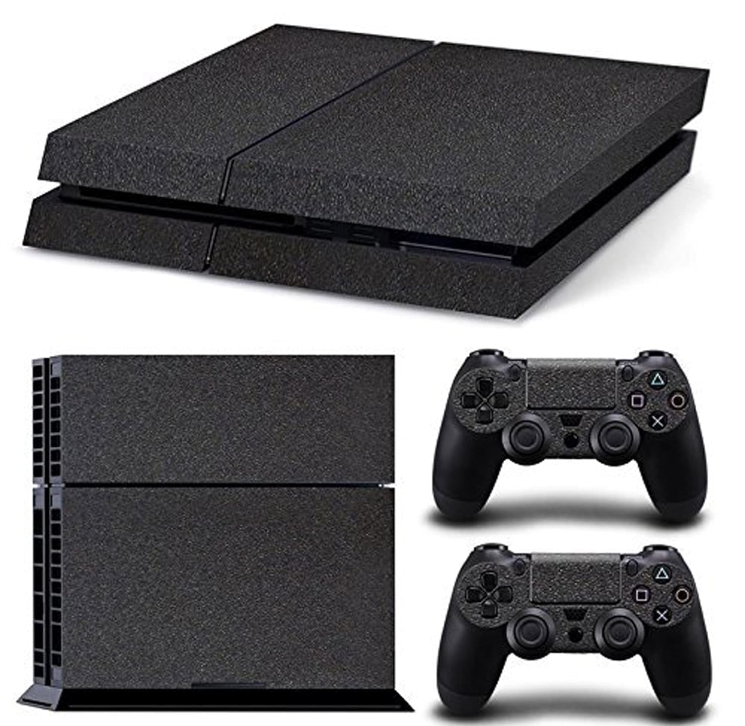 Khushi Decor Black Matt Finish Theme 3M Skin Sticker Cover for PS4 Console and 2 Controllers Video Game-image-20