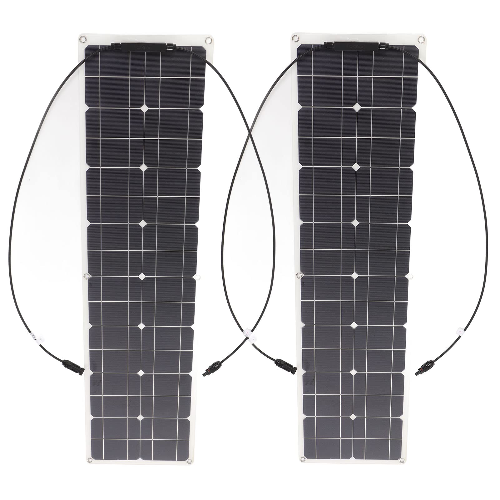 Marhynchus Set di Pannelli Solari Flessibili, Solare Leggero in Silicio Monocristallino per Campeggio, Potenza 100 W con Struttura Durevole