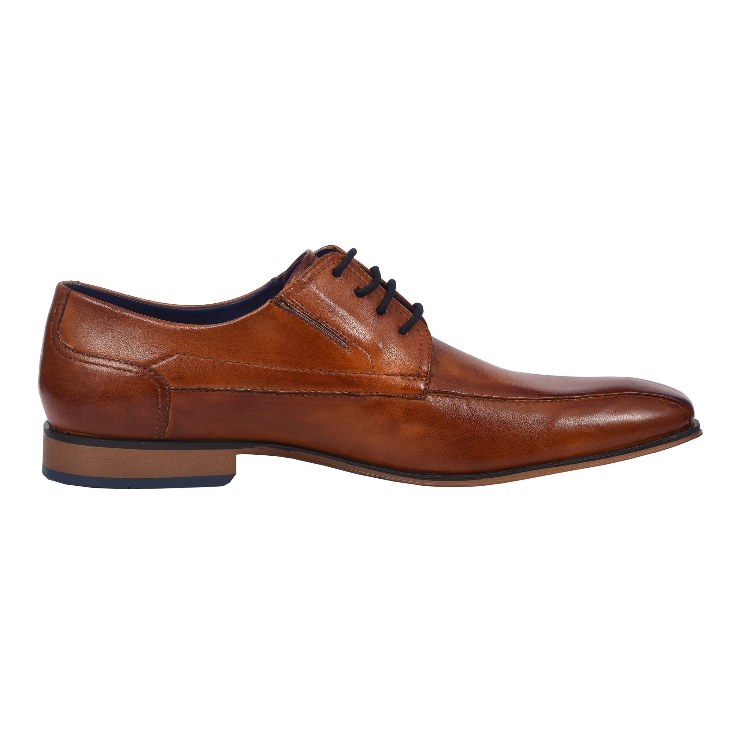 Bugatti Herren Business Halbschuh aus Leder, Derby mit Gummizug und Parallelnaht