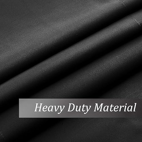 Miniatura 6 de Cenefas negras para ventanas, cenefas festoneadas para baño, sala de estar, cortinas de cenefa corta, 52 x 18 pulgadas