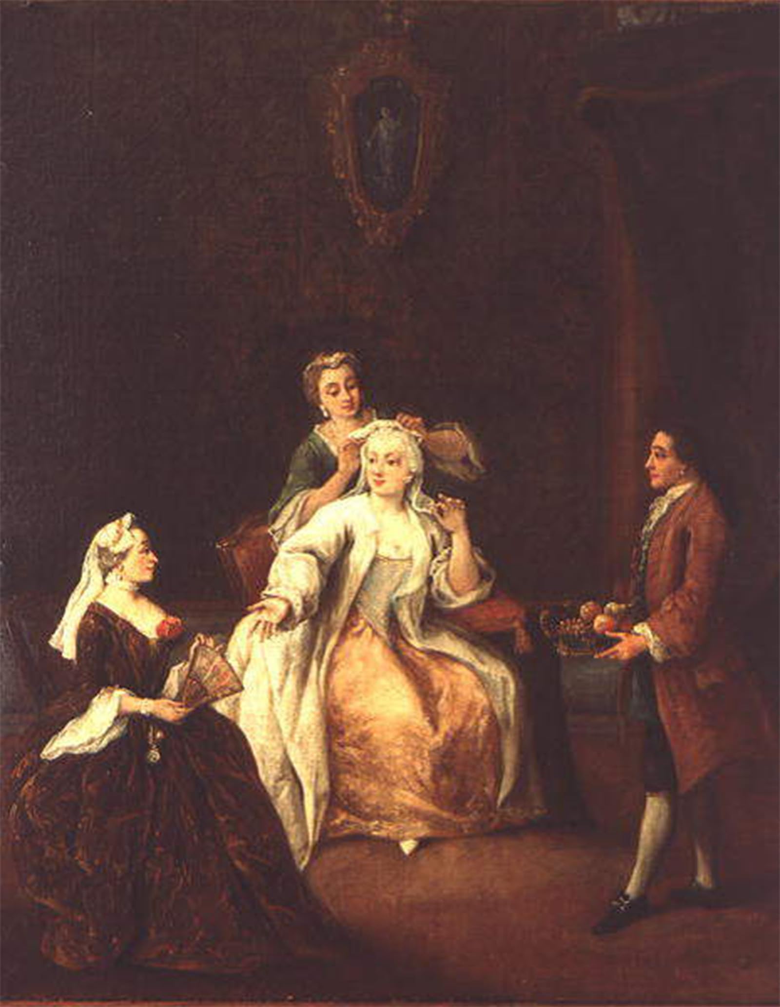 ARTXLXXBN Famous Print Painting Colorful Art Print the Hairdresser by Pietro Longhi Canvas Art Decorations for Home Decor 60x90cm