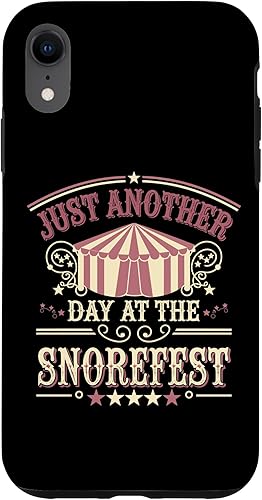 Snorefest Retro Circus Coworker Boss Parents School Office Case for iPhone XR