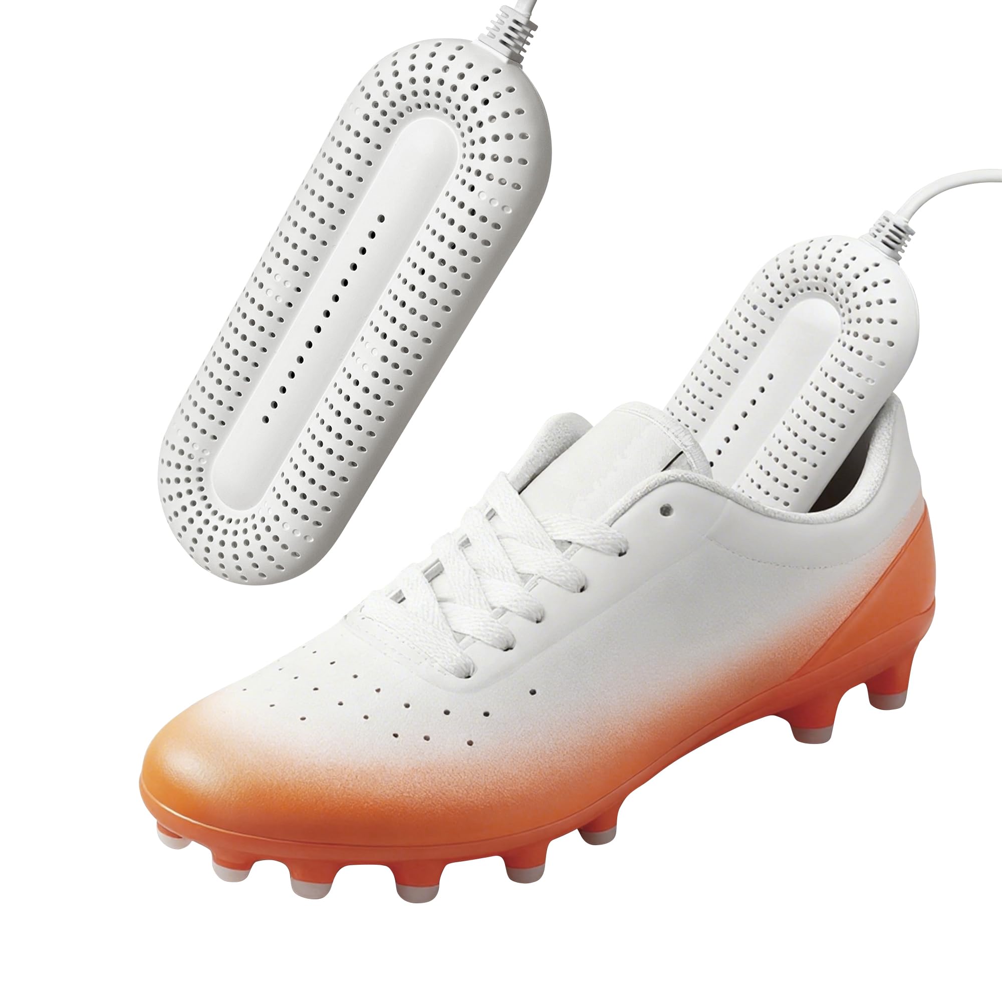 Secador de Zapatos Eléctrico, Elimina Malos Olores, Seca Zapatos y Botas, Apagado Automático con Temporizador, Ideal para Zapatos, Botas, Calcetines - Blanco
